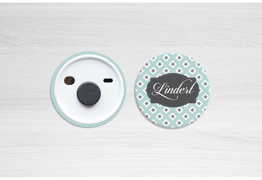 Retro patroon geruit blauw